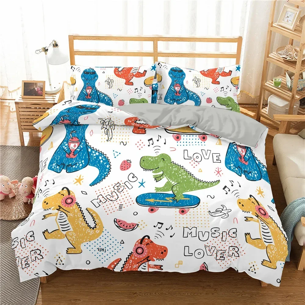 Cartoon Dinosaur Duvet Cover Animal Bedding Set Microfiber 3D Print Comforter Cover For Girl Boy Bedroom Double Single Size
Cartoon Dinosaur Duvet Cover Animal Bedding Set Microfiber 3D Print Comforter Cover For Girl Boy Bedroom Double Single Size