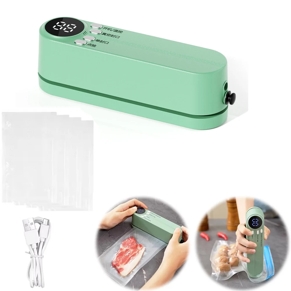 Mini Wireless Fully Automatic Vacuum Sealing Machine Household USB Charging Portable Food Packaging Plastic Sealing Machine
Mini Wireless Fully Automatic Vacuum Sealing Machine Household USB Charging Portable Food Packaging Plastic Sealing Machine