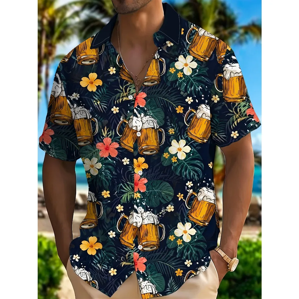 Men's Short-Sleeve Shirt with Flat Digital Print - Beer Pattern A perfect gift for men ideal for dates and beach vacations
Men's Short-Sleeve Shirt with Flat Digital Print - Beer Pattern A perfect gift for men ideal for dates and beach vacations