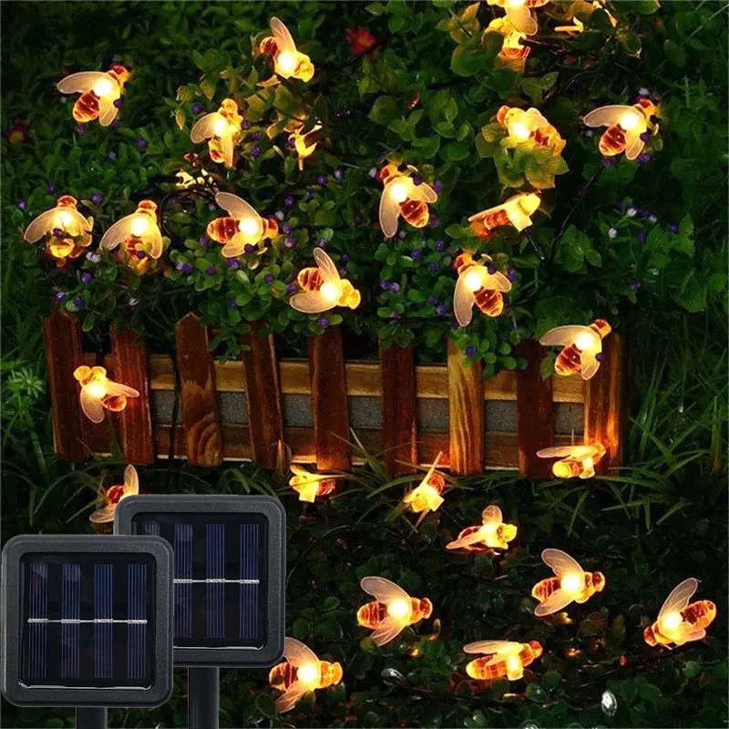 LED Solar Mini Honey Bee Shape Led String Lights Outdoor Waterproof Lights Decoration Patio Holiday Party Garden Led Decoration
LED Solar Mini Honey Bee Shape Led String Lights Outdoor Waterproof Lights Decoration Patio Holiday Party Garden Led Decoration