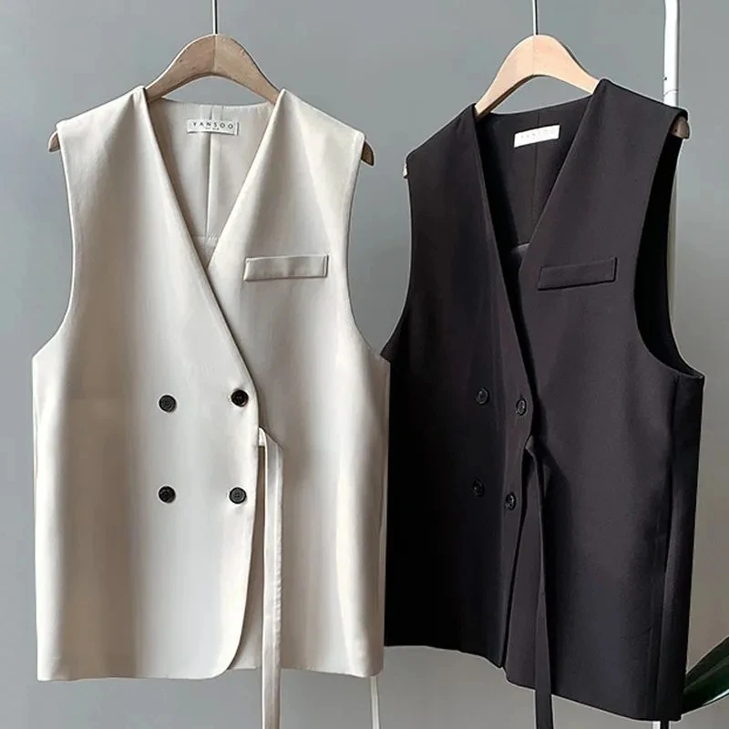 2025 Spring Autumn Vest Women Fashion Tops Waistcoat Vintage Sleeveless Jacket Lady Casual Suit Vest Lace Up Female Waistcoat
2025 Spring Autumn Vest Women Fashion Tops Waistcoat Vintage Sleeveless Jacket Lady Casual Suit Vest Lace Up Female Waistcoat