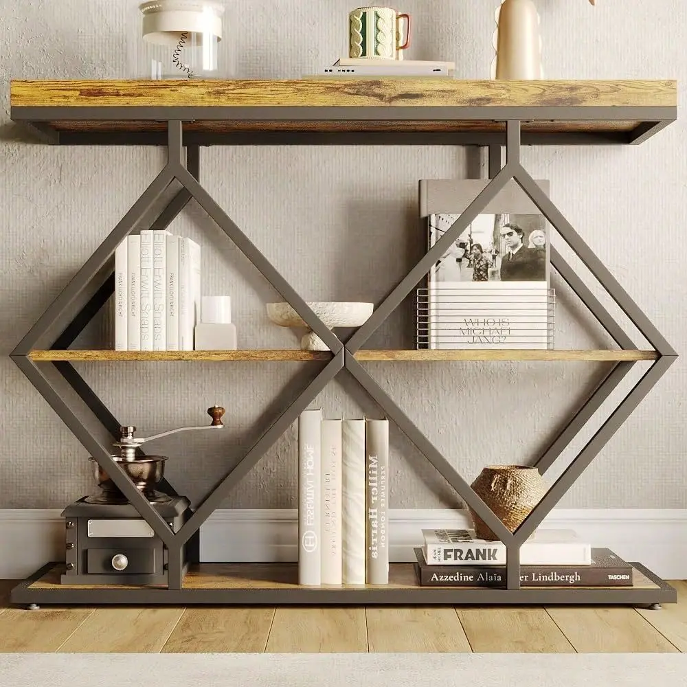 39 Console Table,Industrial 3Tier Sofa Table Entryway Table With Open Shelves,Metal Accent Tables With DiamondShaped Design For
39 Console Table,Industrial 3Tier Sofa Table Entryway Table With Open Shelves,Metal Accent Tables With DiamondShaped Design For