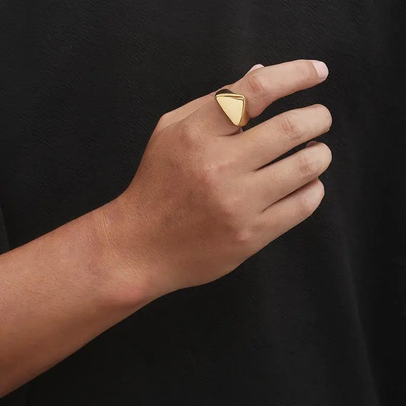 Faionable Geometric Stainl Steel Ring for Men Smooth Surface Triangular Design Cusizable Enaving Commute Accory
Faionable Geometric Stainl Steel Ring for Men Smooth Surface Triangular Design Cusizable Enaving Commute Accory