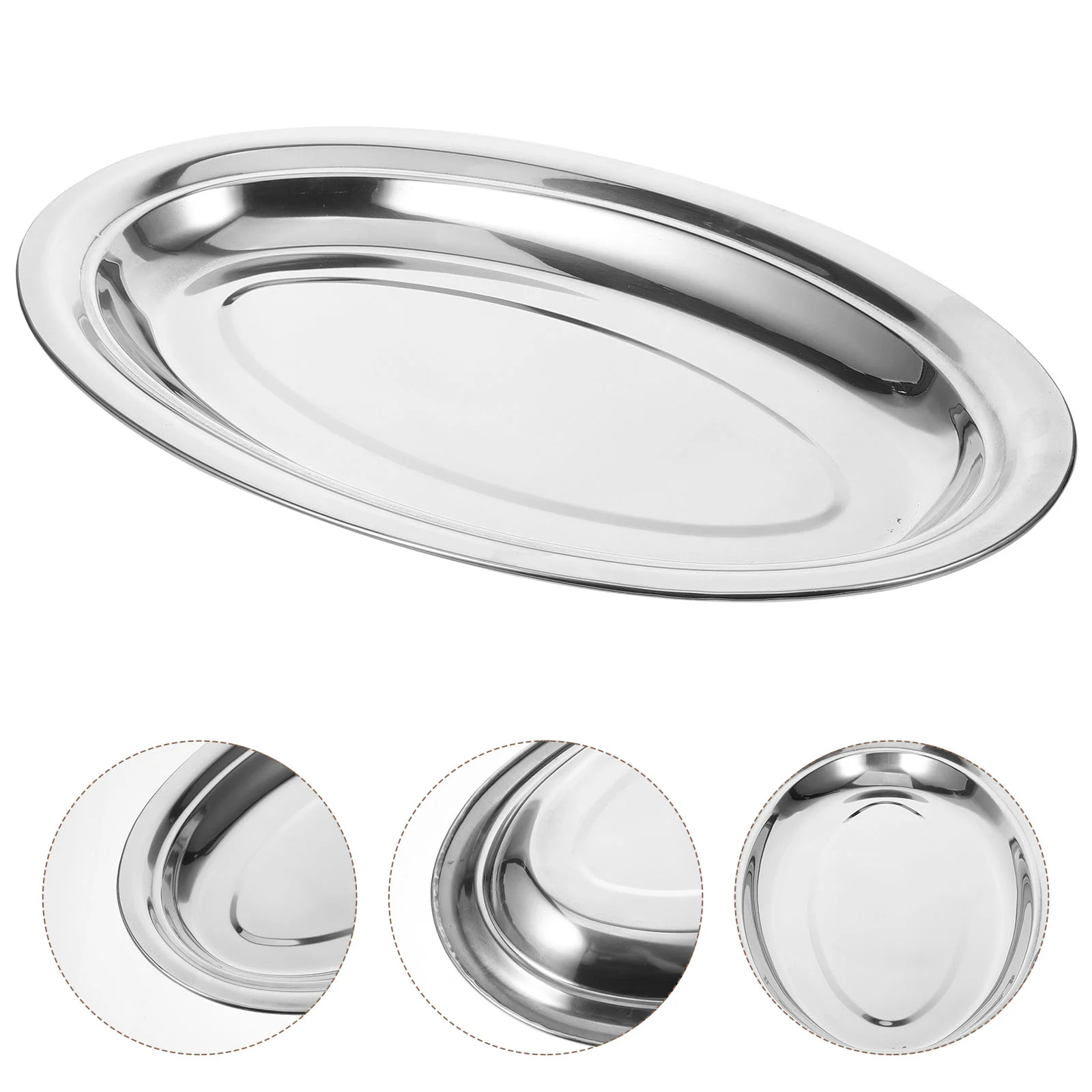 Stainless Steel Fish Plate Dinner Plates Snack Dish Oval Pastry Platter Fruit Food Tray Practical Serving
Stainless Steel Fish Plate Dinner Plates Snack Dish Oval Pastry Platter Fruit Food Tray Practical Serving
