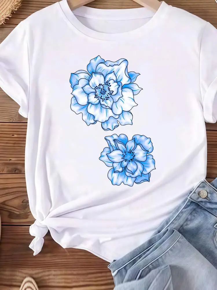Ladies Popular Sweet Flower 90s Casual Women Graphic T Tees Clothing Fashion Clothes Print Short Sleeve O-neck T-shirts
Ladies Popular Sweet Flower 90s Casual Women Graphic T Tees Clothing Fashion Clothes Print Short Sleeve O-neck T-shirts