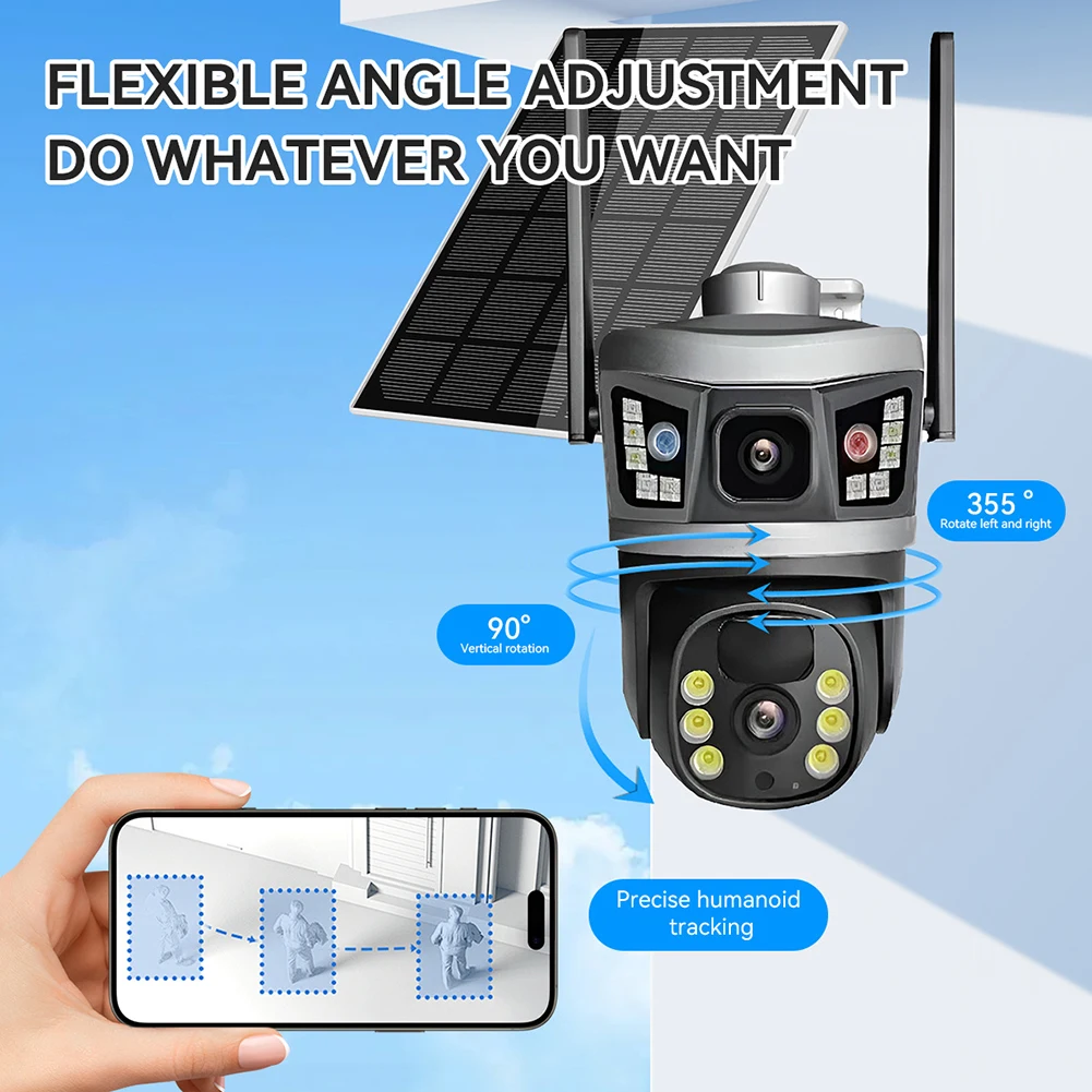 Solar Camera Wireless For V380 4G Binocular Camera ABS Dual Lens Monitoring Low Power Global Communication Dual Lens Monitoring
Solar Camera Wireless For V380 4G Binocular Camera ABS Dual Lens Monitoring Low Power Global Communication Dual Lens Monitoring
