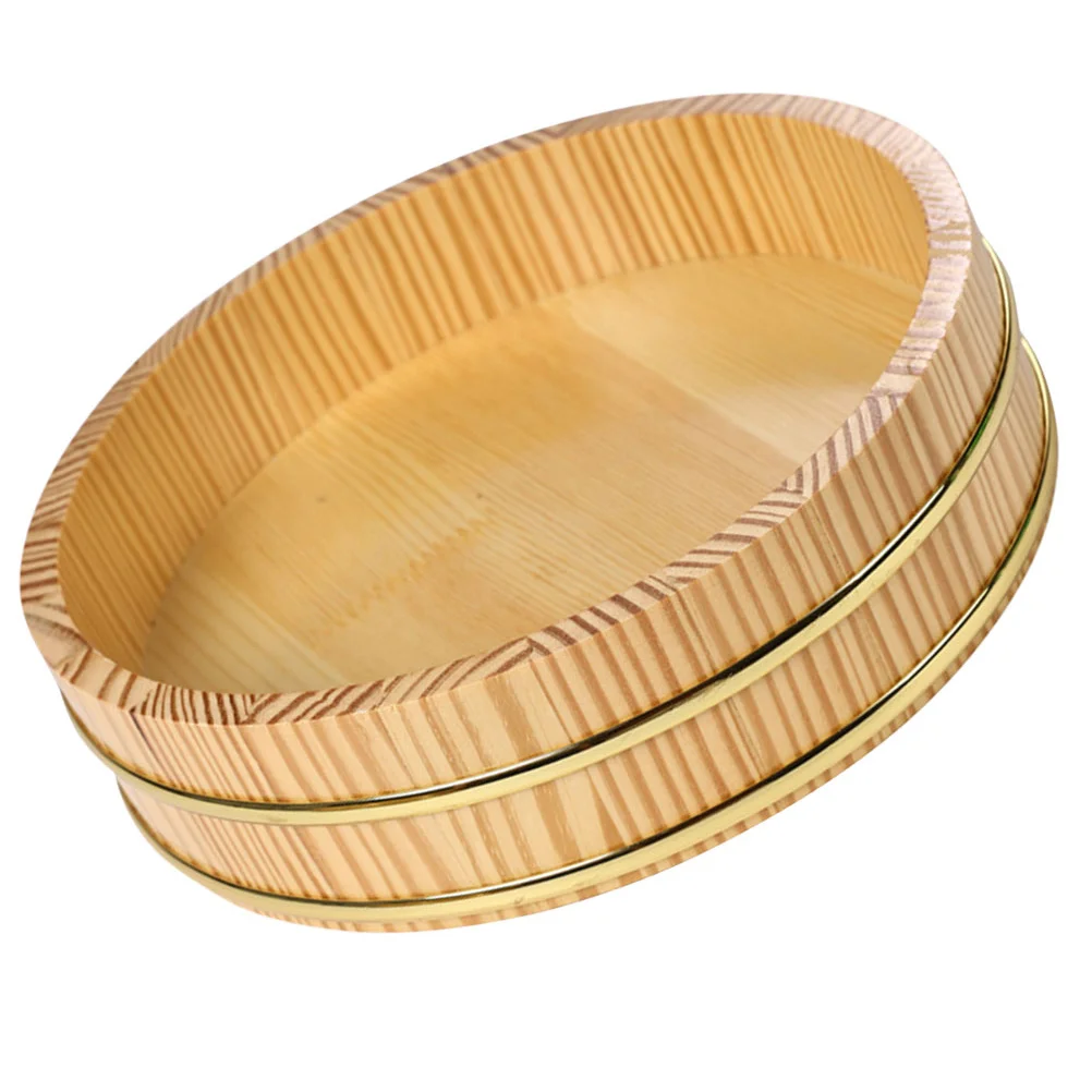 Elegant Bowl Traditional Japanese Wooden Sushi Mixing Tub Gold Rim Large Capacity For Sashimi Lobster Serving Restaurant Home
Elegant Bowl Traditional Japanese Wooden Sushi Mixing Tub Gold Rim Large Capacity For Sashimi Lobster Serving Restaurant Home