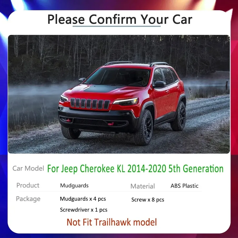 For Jeep Cherokee KL 2014~2020 2015 2016 2017 2018 2019 Tire Fender Mud Flap Guard Mudflaps Splash Reduce Sand Protect Car
For Jeep Cherokee KL 2014~2020 2015 2016 2017 2018 2019 Tire Fender Mud Flap Guard Mudflaps Splash Reduce Sand Protect Car