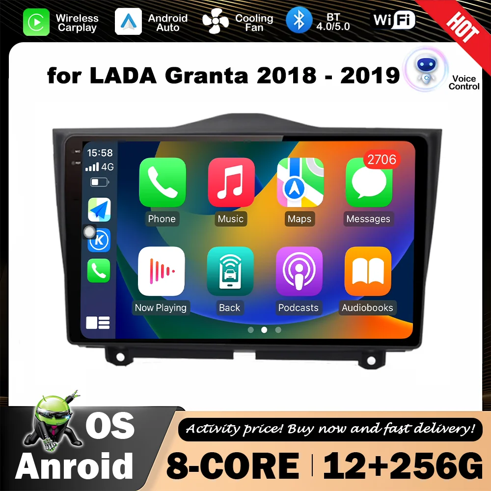 for LADA Granta 2018 - 2019 Car Multimedia Audio Player 9 inch GPS Navigation Wireless Carplay Android OS WiFi Bluetooth DSP
for LADA Granta 2018 - 2019 Car Multimedia Audio Player 9 inch GPS Navigation Wireless Carplay Android OS WiFi Bluetooth DSP
