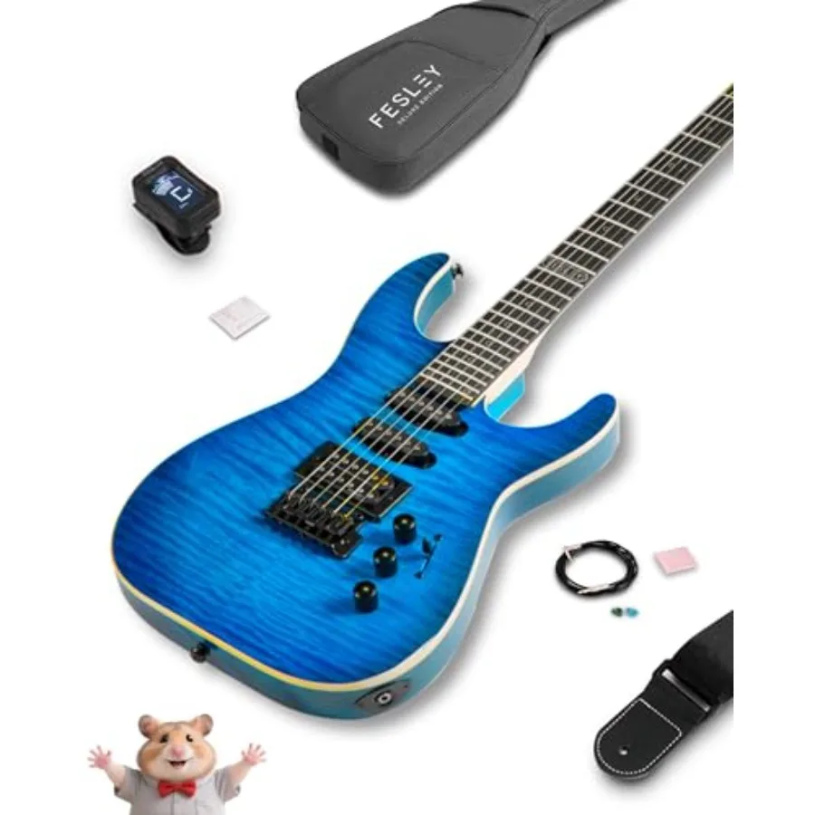 Электрогитарный комплект 39 Solid Body с костяным нутом, 6-струнный, корпус из тополя, верхняя дека из клена AAA Flame, керамические звукосниматели HSS, 24 лада
Электрогитарный комплект 39 Solid Body с костяным нутом, 6-струнный, корпус из тополя, верхняя дека из клена AAA Flame, керамические звукосниматели HSS, 24 лада