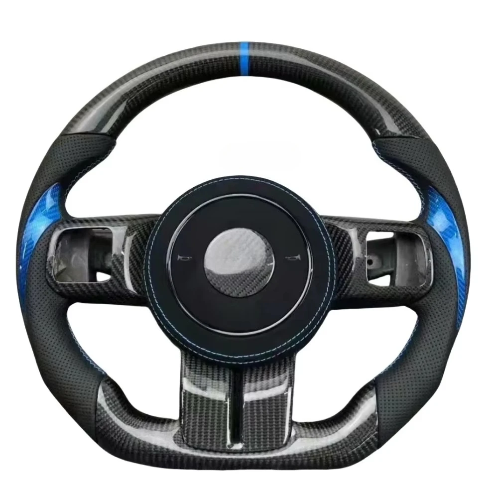 Sports Style Flat D Shape Carbon Fiber Steering Wheel for Jeep Wrangler Compass Blue and Black Leather Steering Wheel
Sports Style Flat D Shape Carbon Fiber Steering Wheel for Jeep Wrangler Compass Blue and Black Leather Steering Wheel