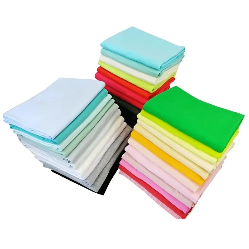 Solid Color Fabric Pure Cotton Lycra Cotton Stretch Knitted Clothing Fabric Spring and Summer Baby Cotton Fabric
Solid Color Fabric Pure Cotton Lycra Cotton Stretch Knitted Clothing Fabric Spring and Summer Baby Cotton Fabric