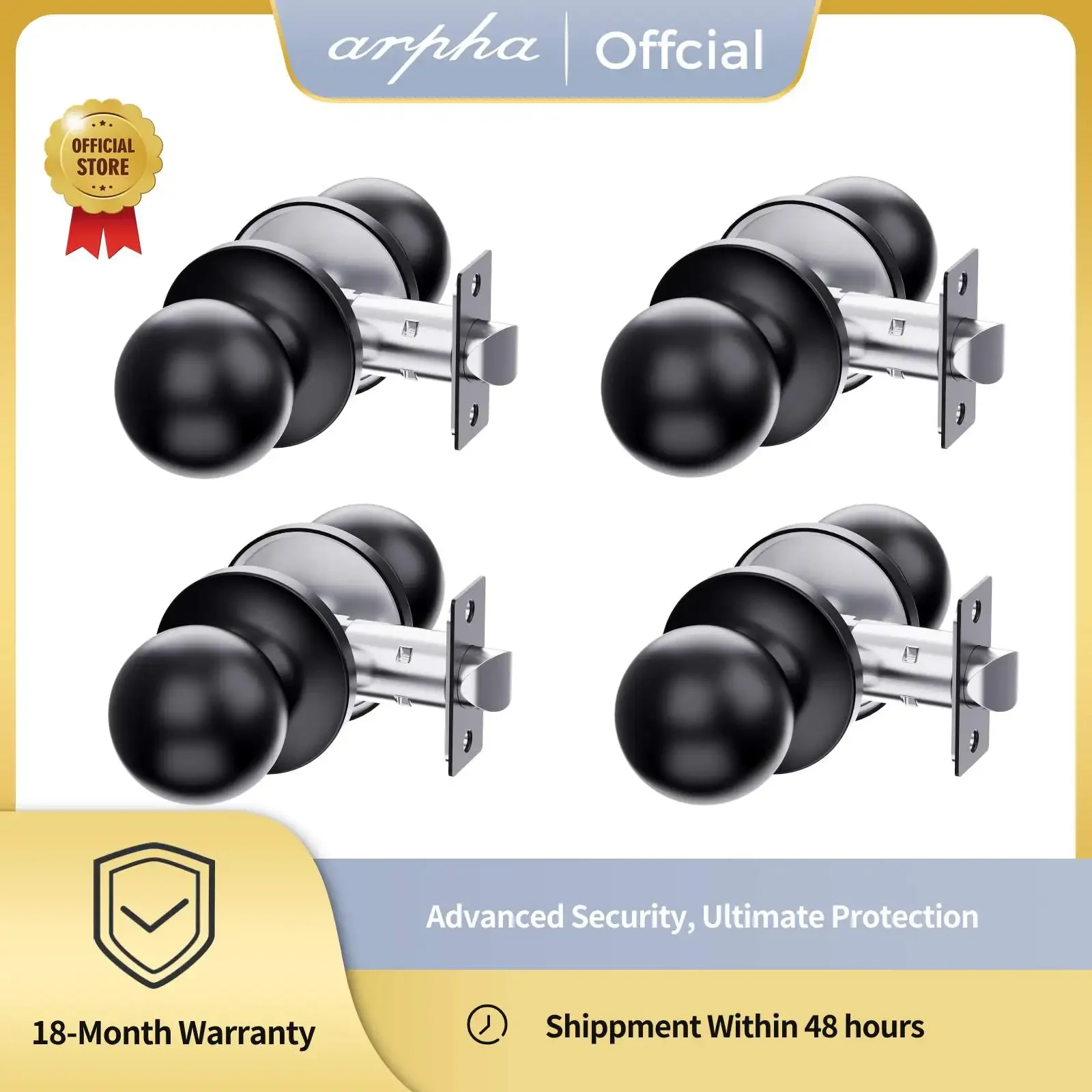 1/2/4PCS Ball Door Knob Non Locking Door Knob Fit for Left & Right for Bedroom/Bathroom Interior Doors Lock Easy Install
1/2/4PCS Ball Door Knob Non Locking Door Knob Fit for Left & Right for Bedroom/Bathroom Interior Doors Lock Easy Install