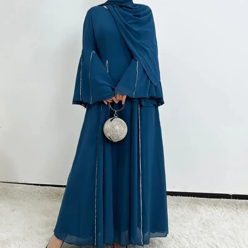 2025 New Women Diamonds Chiffon Long Dress Muslim Hijab Abaya Set Turkey Kaftan Islam Clothing Caftan Marocain Femme Robe Kebaya
2025 New Women Diamonds Chiffon Long Dress Muslim Hijab Abaya Set Turkey Kaftan Islam Clothing Caftan Marocain Femme Robe Kebaya