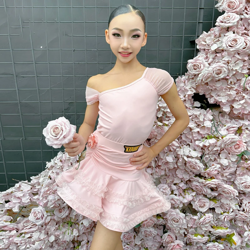 Latin Dance Performance Set Tango Waltz Dance Stage Competition Clothing Girls Pink Sling Lace Skirt Suit Line Dance Wear VBH362
Latin Dance Performance Set Tango Waltz Dance Stage Competition Clothing Girls Pink Sling Lace Skirt Suit Line Dance Wear VBH362