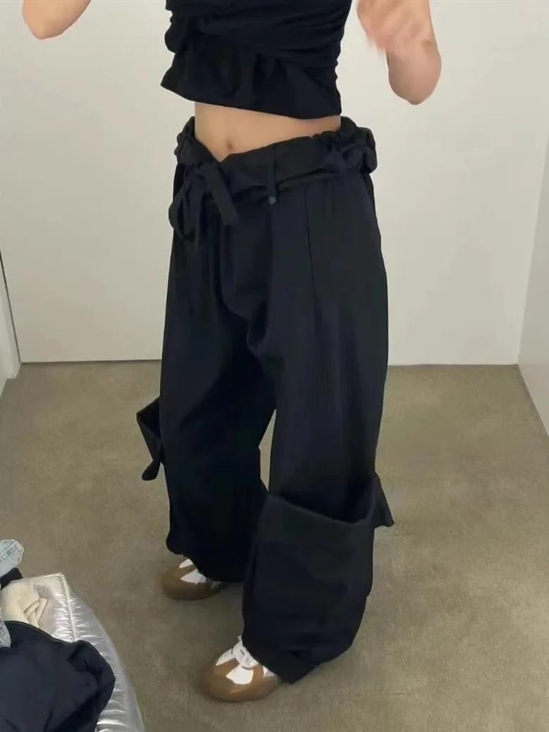 Low Waist Loose Women's Workwear Pants Large kets Trendy Girls Casual Pants Commute Sle Spring Season Button Closure
Low Waist Loose Women's Workwear Pants Large kets Trendy Girls Casual Pants Commute Sle Spring Season Button Closure