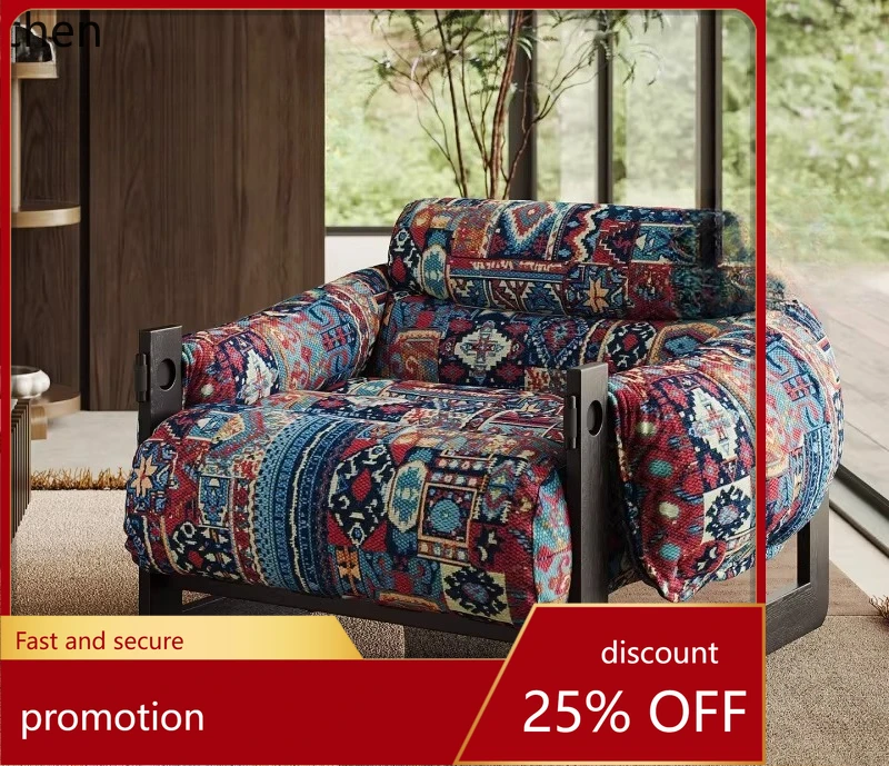 CZ Single Sofa Retro High-End Fabric Living Room Balcony Lounge Chair
CZ Single Sofa Retro High-End Fabric Living Room Balcony Lounge Chair