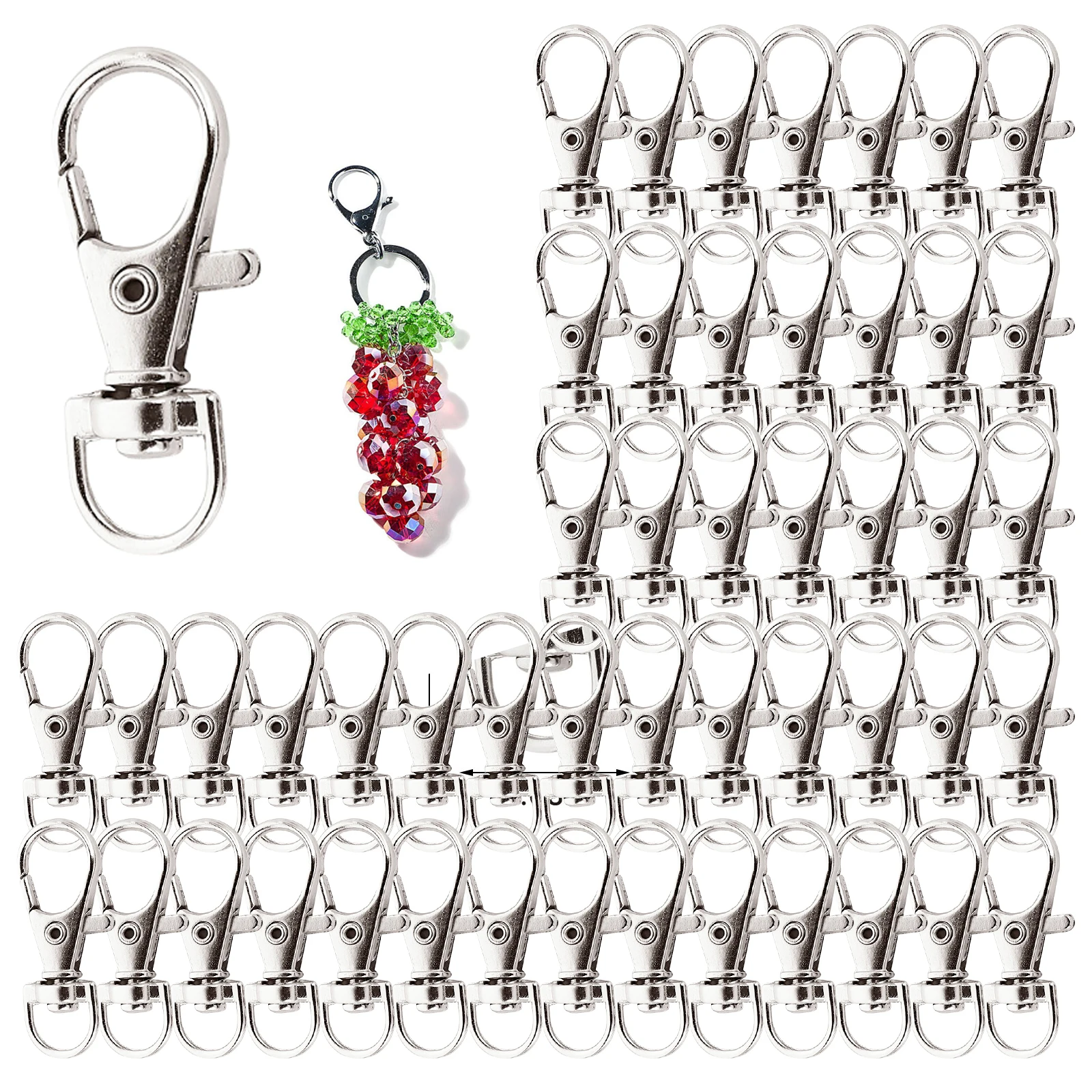 200/25Pcs Metal Swivel Snap Hooks Lobster Clasp Keychains Stainless Steel Swivel Key Chain Ring for Keychain Clip Jewelry Making
200/25Pcs Metal Swivel Snap Hooks Lobster Clasp Keychains Stainless Steel Swivel Key Chain Ring for Keychain Clip Jewelry Making