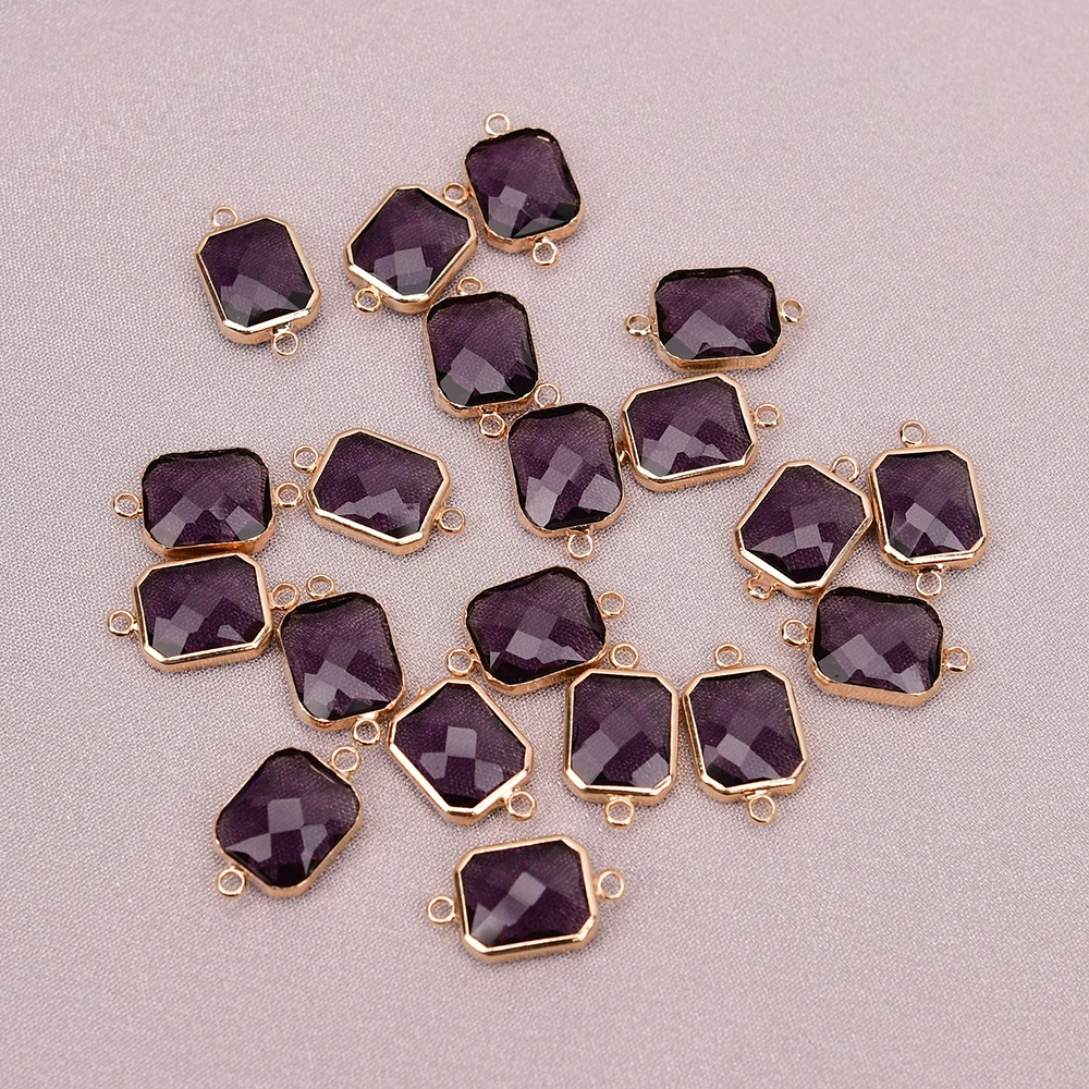 APDGG A005 20 Pcs Purple Color Glass Crystal Metal Edged Connector Pendant For Jewelry Making DIY
APDGG A005 20 Pcs Purple Color Glass Crystal Metal Edged Connector Pendant For Jewelry Making DIY