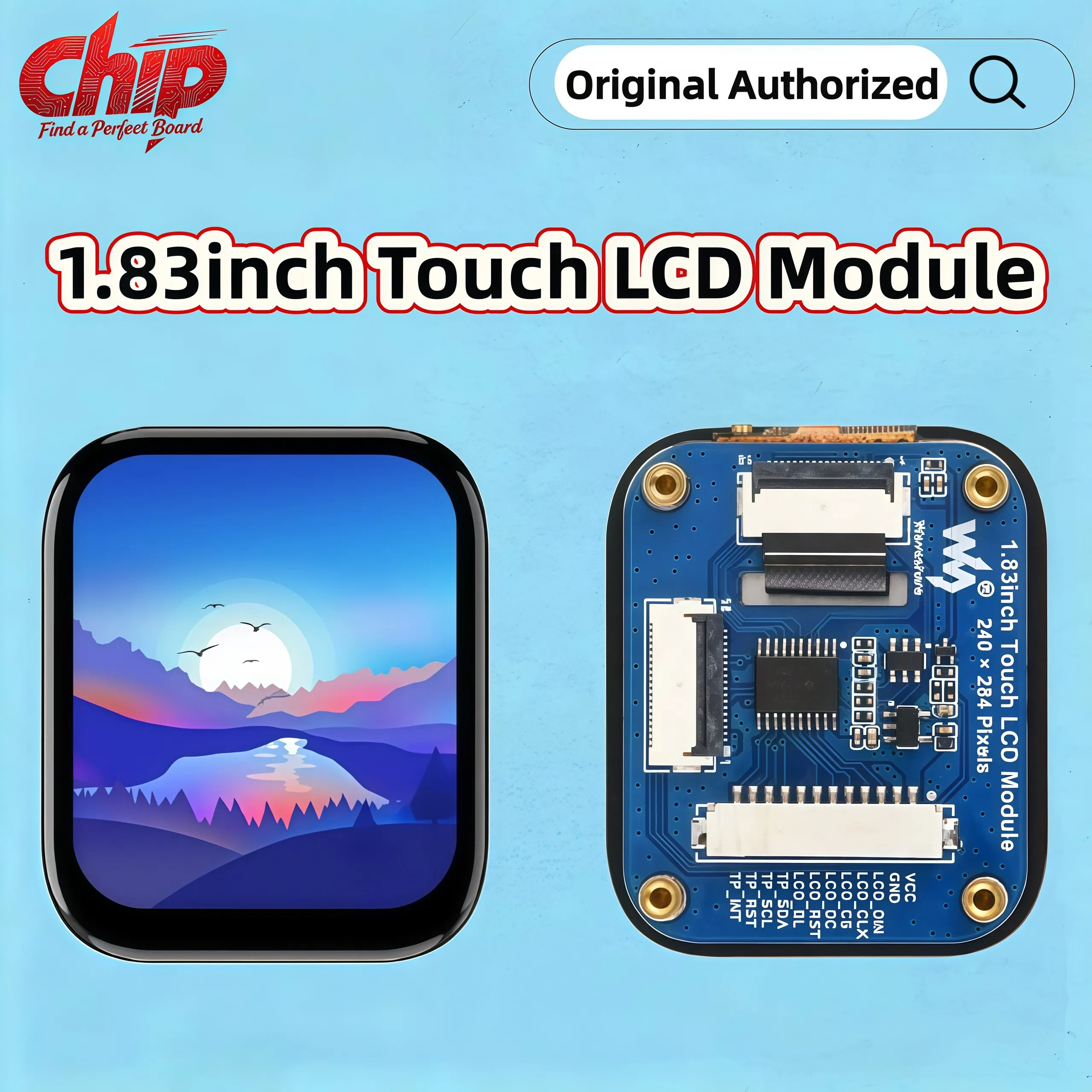 Waveshare 1.83inch Touch LCD Display Module for Raspberry Pi/ESP32 Micro LCD Display, IPS, SPI and I2C 262K, 240×284 Display
Waveshare 1.83inch Touch LCD Display Module for Raspberry Pi/ESP32 Micro LCD Display, IPS, SPI and I2C 262K, 240×284 Display