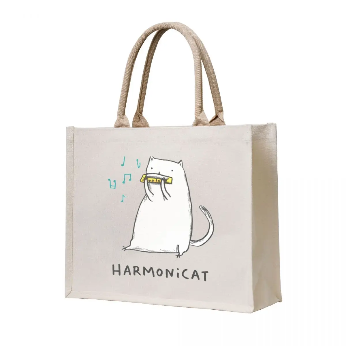 Harmonicat Tote Bag tote bag custom cloth bag woman Portable shopping Women's tote 
Harmonicat Tote Bag tote bag custom cloth bag woman Portable shopping Women's tote