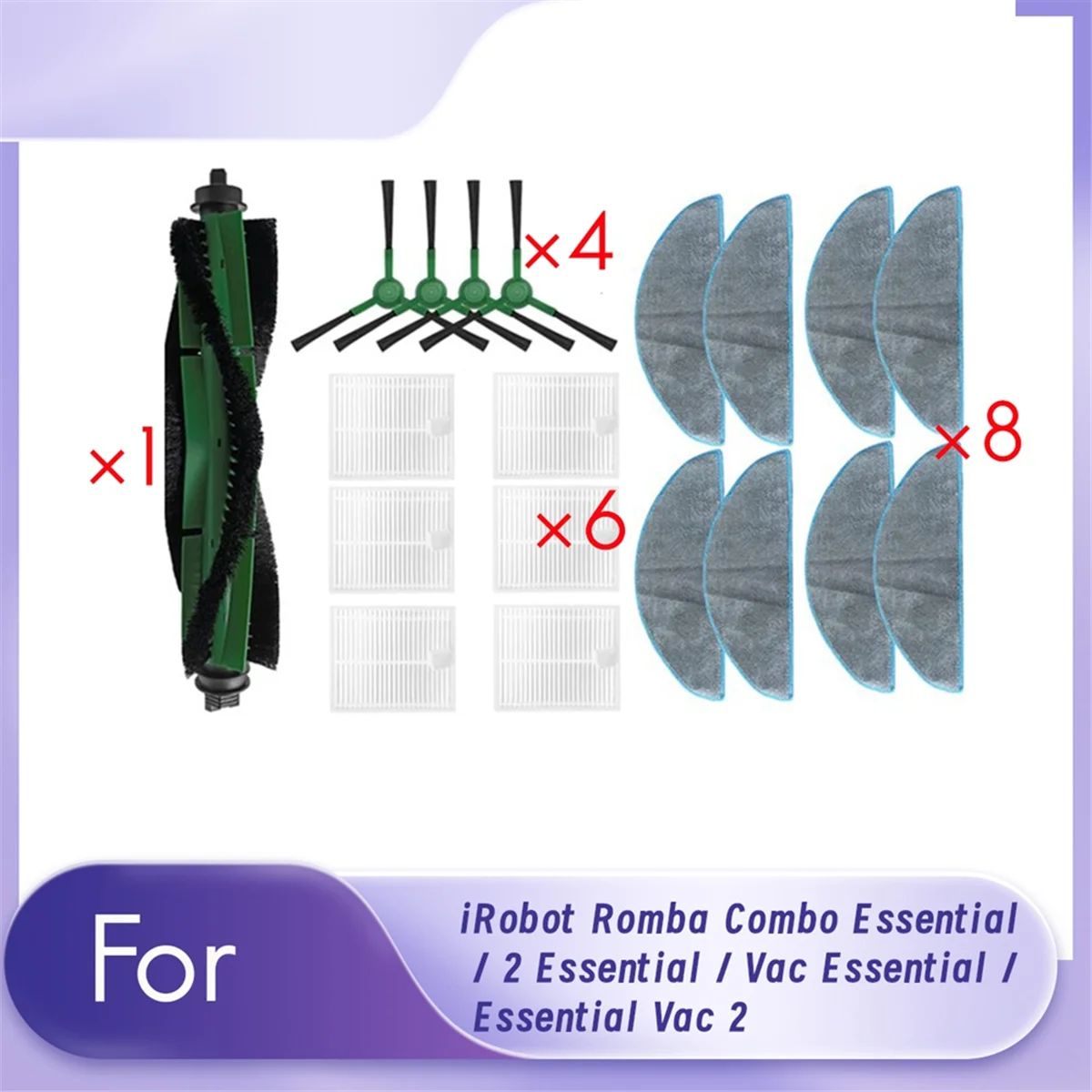 Retails For IRobot Romba Combo Essential / 2 Essential / Vac Essential / Essential Vac 2 Robot Vacuum Main Side Brush Mop Filter
Retails For IRobot Romba Combo Essential / 2 Essential / Vac Essential / Essential Vac 2 Robot Vacuum Main Side Brush Mop Filter