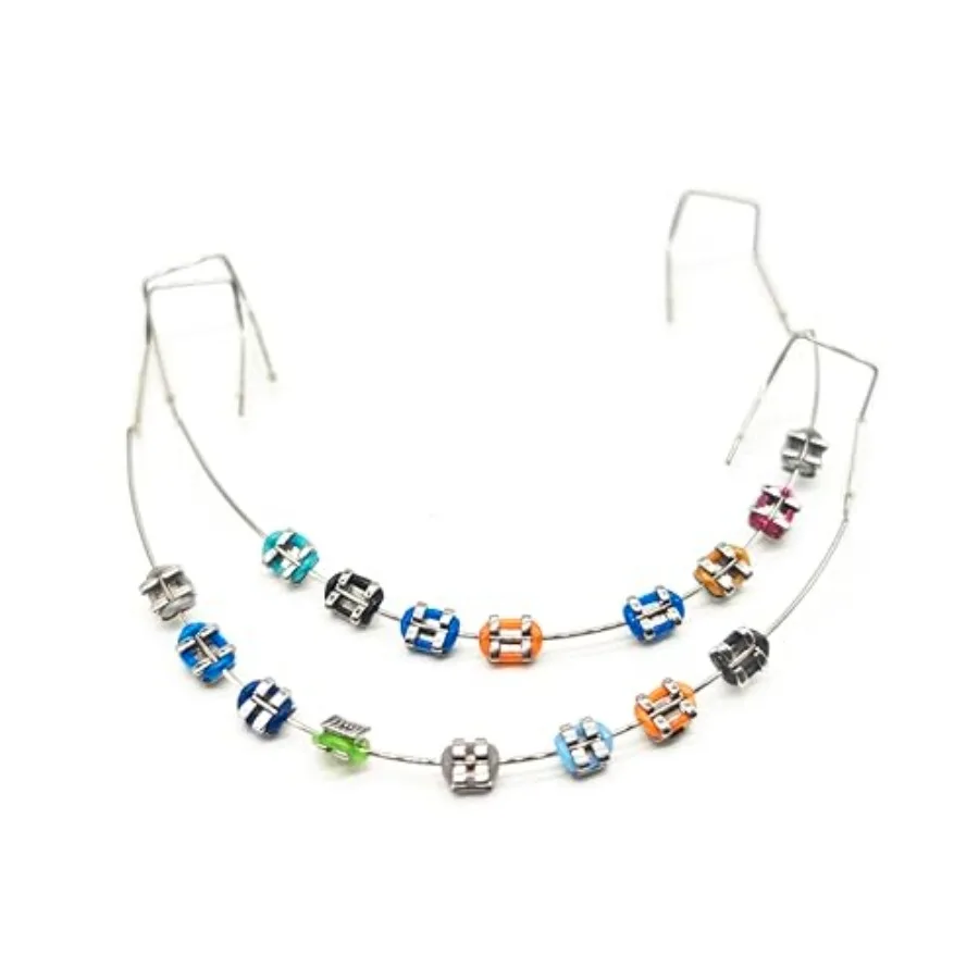 Pack Temporary Tooth Decoration with Metal Wires, Metal Bracket and Orthodontic Ligature Ties, Props for Dental Sudents to Prac
Pack Temporary Tooth Decoration with Metal Wires, Metal Bracket and Orthodontic Ligature Ties, Props for Dental Sudents to Prac