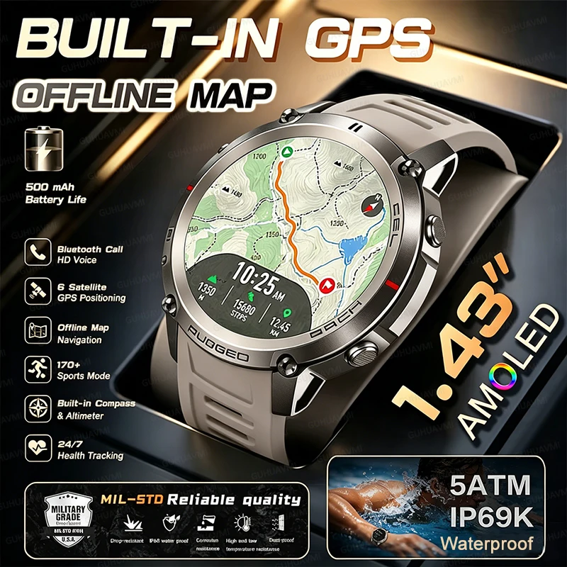 2026 T-Rex 4 GPS Offline Maps Sport Smart Watches Men 1.43“ AMOLED Display Barometer Compass Swim 5ATM Waterproof Smart Bracelet
2026 T-Rex 4 GPS Offline Maps Sport Smart Watches Men 1.43“ AMOLED Display Barometer Compass Swim 5ATM Waterproof Smart Bracelet