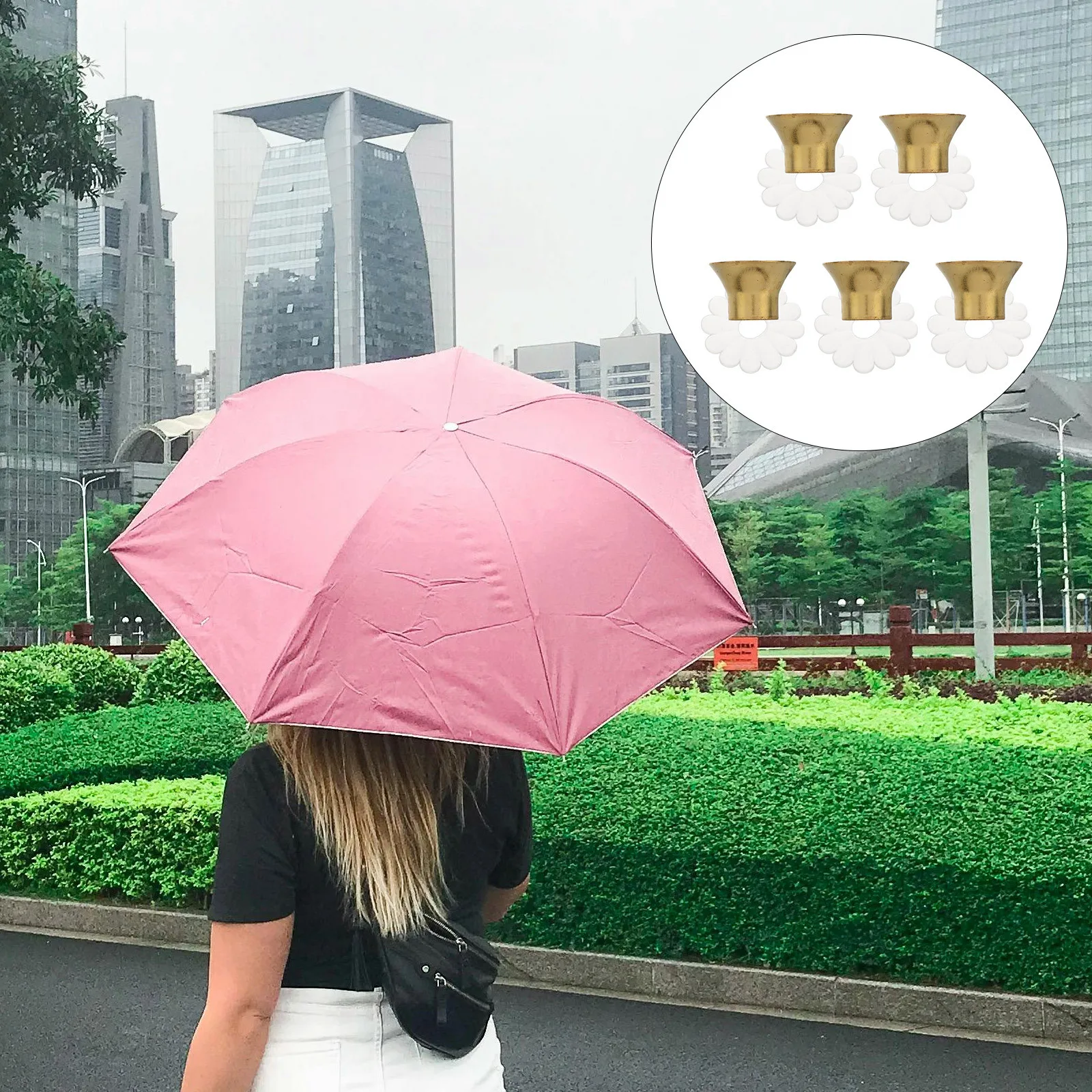 5Sets Umbrella Top Caps Metal Waterproof Replacement Parts for Long Pole Umbrellas Repair Tip Cover Universal Fit Umbrella
5Sets Umbrella Top Caps Metal Waterproof Replacement Parts for Long Pole Umbrellas Repair Tip Cover Universal Fit Umbrella