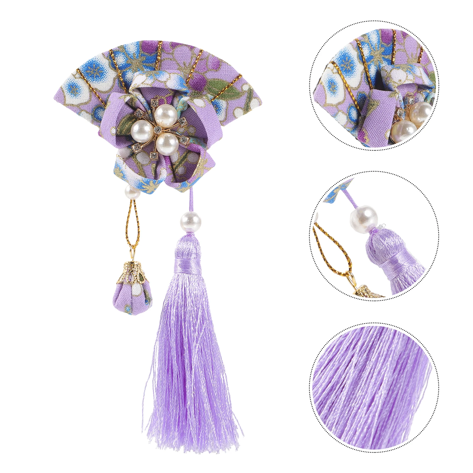 Fan Headdress Hair Card Traditional Clip Japanese Ornament Chinese Style Cloth Accessories Fabric Decor Tassel Cheongsam
Fan Headdress Hair Card Traditional Clip Japanese Ornament Chinese Style Cloth Accessories Fabric Decor Tassel Cheongsam