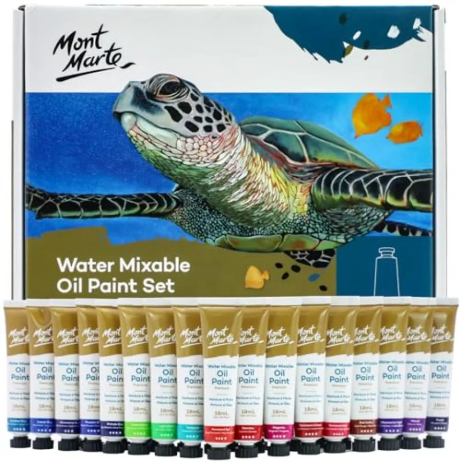 MPOW3618 Water-Soluble Oil Paint, Diluted with Water, 1.2 x 0.6 fl oz 36 Colors x 18 ml,Water Mixable OIL Paint Set, Satin Fini
MPOW3618 Water-Soluble Oil Paint, Diluted with Water, 1.2 x 0.6 fl oz 36 Colors x 18 ml,Water Mixable OIL Paint Set, Satin Fini