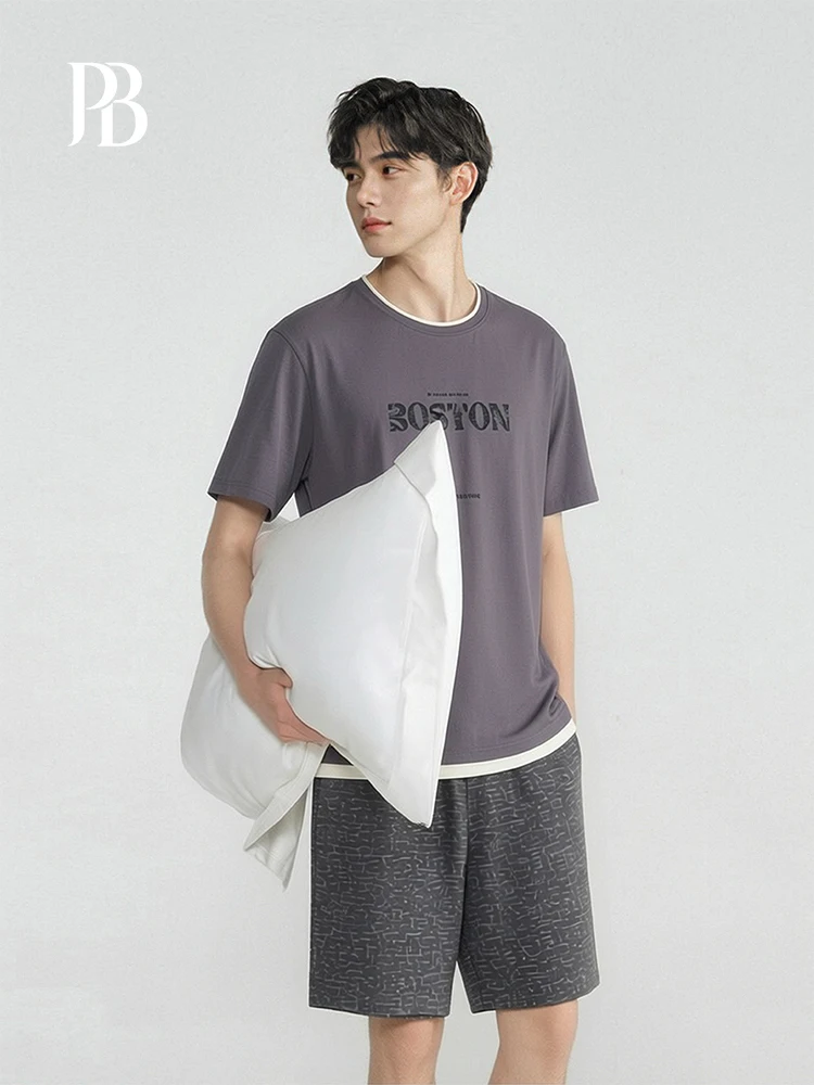 Pimai Modale Short Sleeve Sleepwear for Men Breathable Soft Home Clothes Set Cooling Sensation Modal Cotton Polyester Blend
Pimai Modale Short Sleeve Sleepwear for Men Breathable Soft Home Clothes Set Cooling Sensation Modal Cotton Polyester Blend