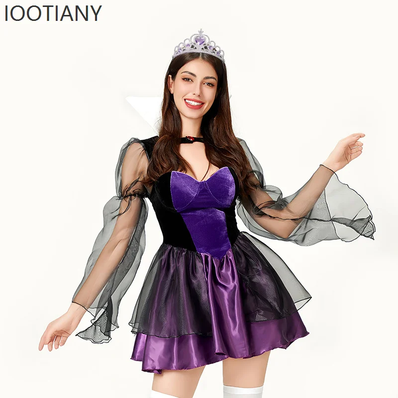 Halloween New Fashion Costumes Women's Wonderland Queen Of Hearts Poker Queen Costume Sexy Masquerade Performance Dress Suit
Halloween New Fashion Costumes Women's Wonderland Queen Of Hearts Poker Queen Costume Sexy Masquerade Performance Dress Suit