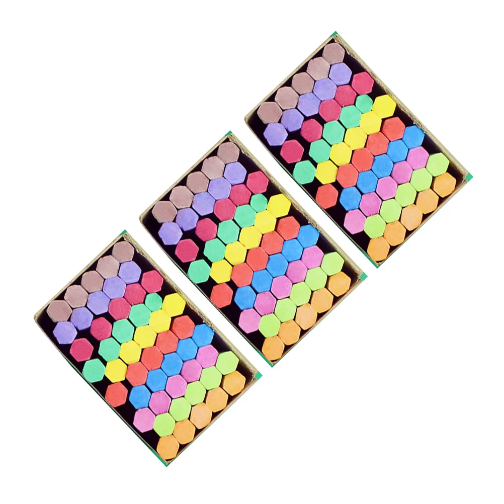 3 Boxes Colored Chalks Dustless Hexagonal School Blackboard Chalk Washable Kids Supplies Student Tools 
3 Boxes Colored Chalks Dustless Hexagonal School Blackboard Chalk Washable Kids Supplies Student Tools