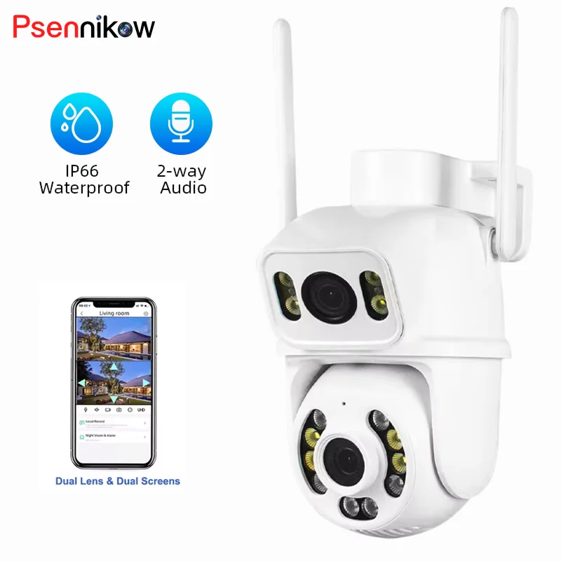 Беспроводная IP-камера с двумя объективами, 3 МП, HD, для наружного наблюдения, Wi-Fi, PTZ, с двумя экранами, автоматическим отслеживанием, двусторонней аудиосвязью
Беспроводная IP-камера с двумя объективами, 3 МП, HD, для наружного наблюдения, Wi-Fi, PTZ, с двумя экранами, автоматическим отслеживанием, двусторонней аудиосвязью