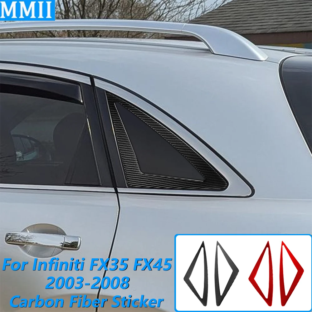 For Infiniti FX35 FX45 S50 2006-2008 Carbon Fiber Exterior Rear Triangle Window Panel Decoration Cover Car Accessories Sticker
For Infiniti FX35 FX45 S50 2006-2008 Carbon Fiber Exterior Rear Triangle Window Panel Decoration Cover Car Accessories Sticker