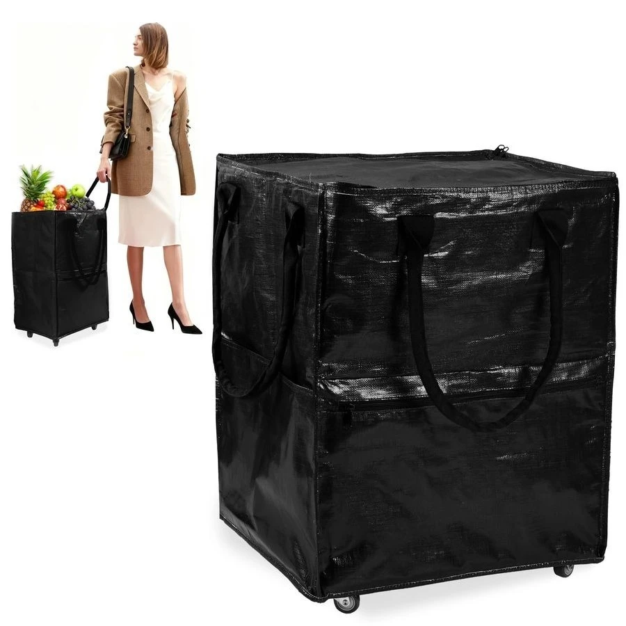 Large Rolling Grocery Bag, 36Gallon Tote with 5 Wheels, 110 lbs Capacity, Dual Carry, Wide Zipper amp Extra Storage for Shopping
Large Rolling Grocery Bag, 36Gallon Tote with 5 Wheels, 110 lbs Capacity, Dual Carry, Wide Zipper amp Extra Storage for Shopping