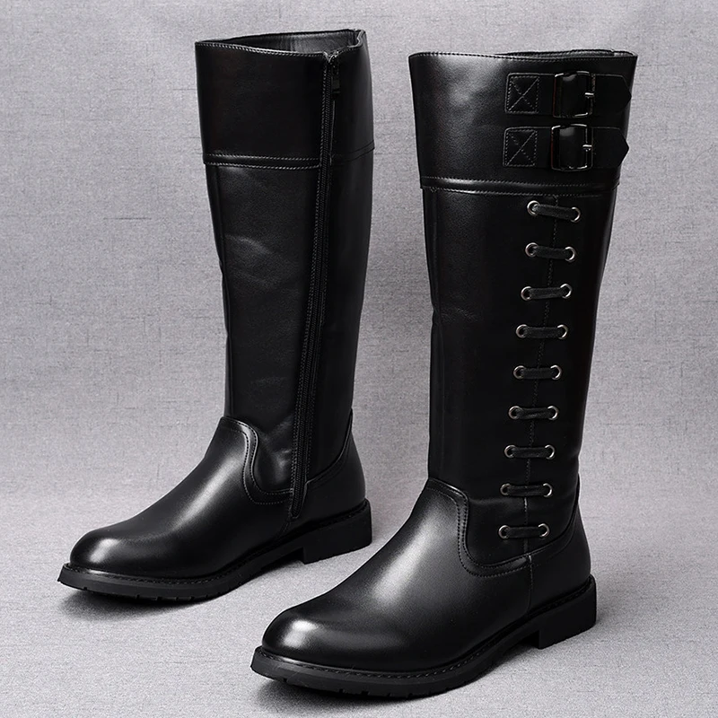 mens fashion punk cosplay stage high motorcycle boots black designer shoes cowboy natural leather boot cool long knight botas
mens fashion punk cosplay stage high motorcycle boots black designer shoes cowboy natural leather boot cool long knight botas
