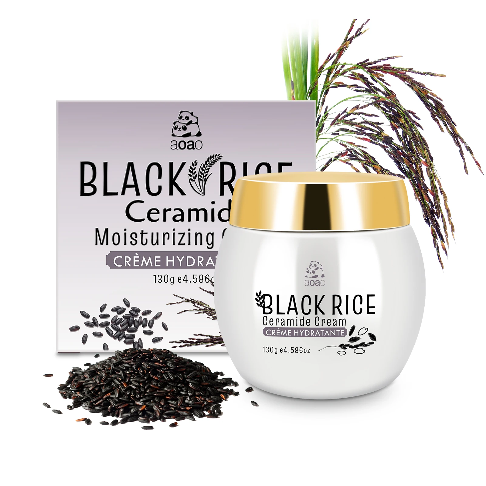 Black Rice Moisturizing Cream with Ceramide & Peptide Essence, Hydrating Natural Day & Night Cream.
Black Rice Moisturizing Cream with Ceramide & Peptide Essence, Hydrating Natural Day & Night Cream.