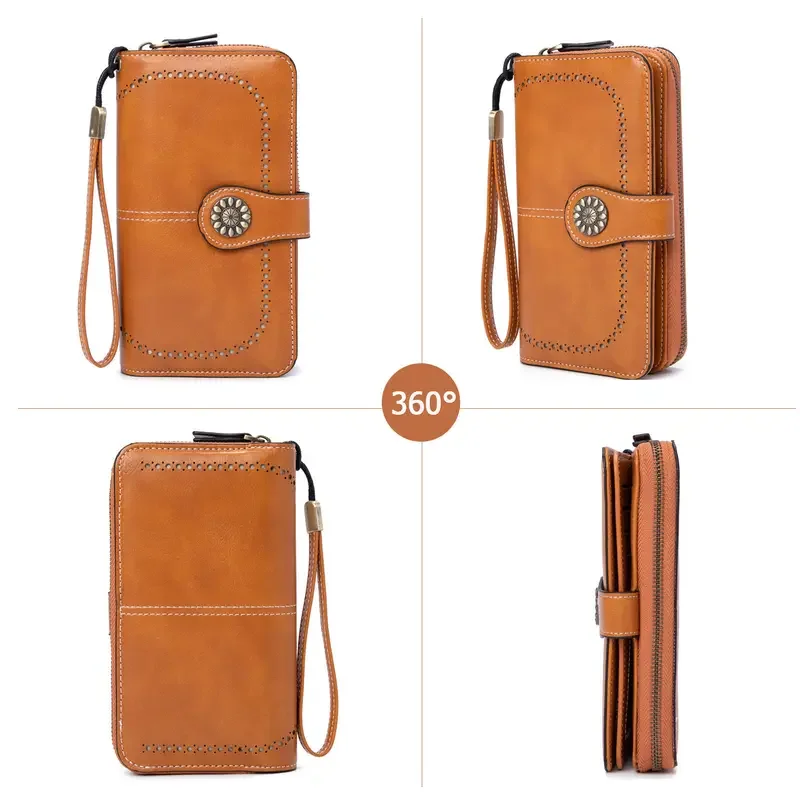 Retro Style Long Wallet, Women's Fashion Wallet With Multi Card Slots & Id Window
Retro Style Long Wallet, Women's Fashion Wallet With Multi Card Slots & Id Window