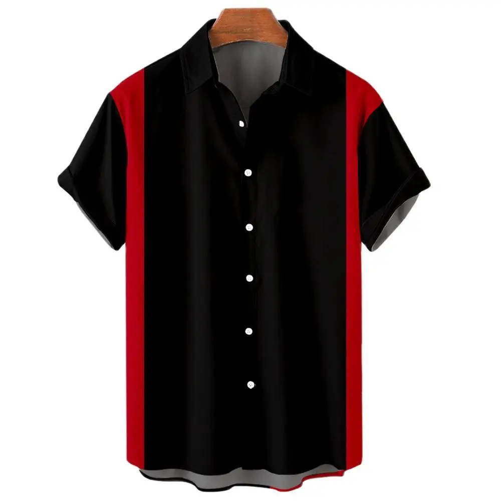 New style Hawaiian men's casual short-sleeved shirt, suitable for both men and women, with 3D printed stripes summer beach style
New style Hawaiian men's casual short-sleeved shirt, suitable for both men and women, with 3D printed stripes summer beach style