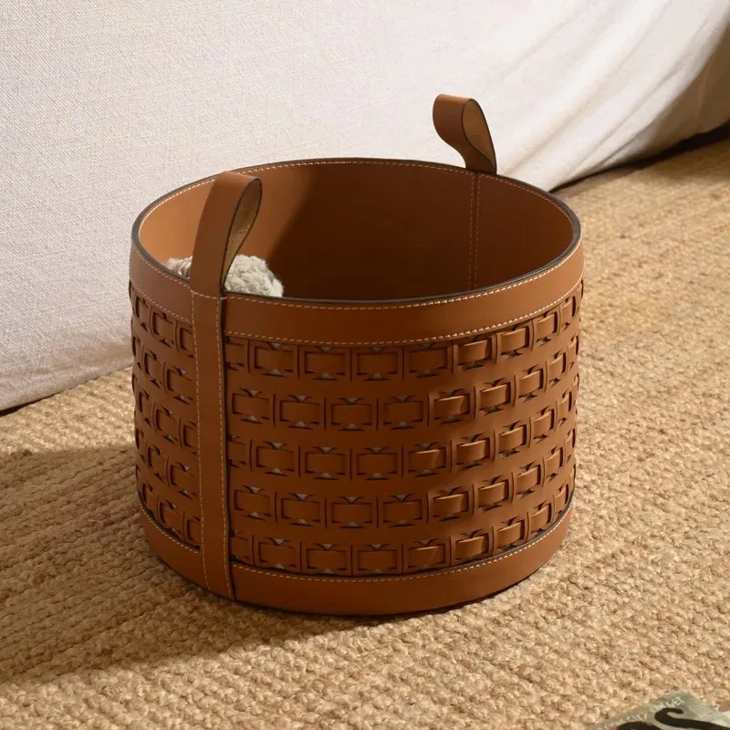 Leather Storage Baskets Hand Woven Patterns Organizer Basket Household Living Room Clothing Toy Storage Organizer Baskets
Leather Storage Baskets Hand Woven Patterns Organizer Basket Household Living Room Clothing Toy Storage Organizer Baskets