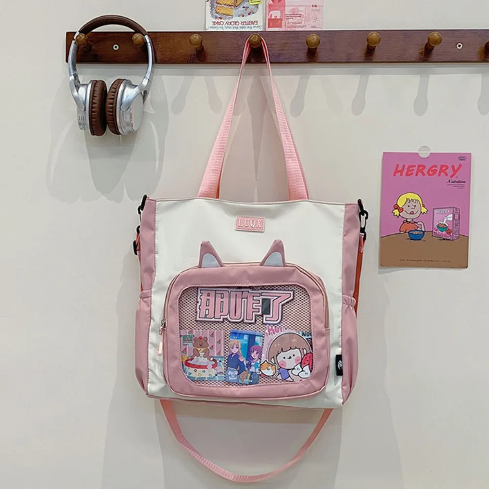 Storage Bag Cat Ear Transparent Itabag Nylon Multifunction Transparent Crossbody Bag Wallet Zipper Shoulder Bag DIY 
Storage Bag Cat Ear Transparent Itabag Nylon Multifunction Transparent Crossbody Bag Wallet Zipper Shoulder Bag DIY