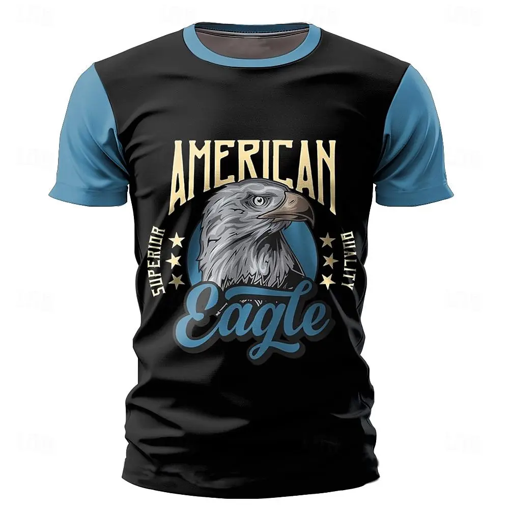 Fashion 3D Eagle Pattern T Shirt For Men America Harajuku Street Clothing Casual O-neck Short Sleeve Tops Summer Trend Loose Top
Fashion 3D Eagle Pattern T Shirt For Men America Harajuku Street Clothing Casual O-neck Short Sleeve Tops Summer Trend Loose Top
