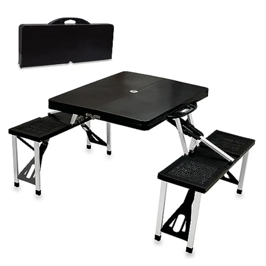 Portable Folding Picnic Table with Seats for 4, Collapsible Aluminum Table with Benches and Umbrella Hole, Lightweight Foldable
Portable Folding Picnic Table with Seats for 4, Collapsible Aluminum Table with Benches and Umbrella Hole, Lightweight Foldable