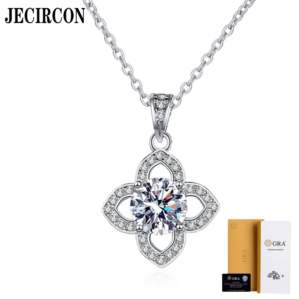 JECIECON 1 Carat Moissanite Necklace for Women S925 Sterling Silver Clavicle Chain Petal Pendant Valentine's Day Gift Jewelry
JECIECON 1 Carat Moissanite Necklace for Women S925 Sterling Silver Clavicle Chain Petal Pendant Valentine's Day Gift Jewelry