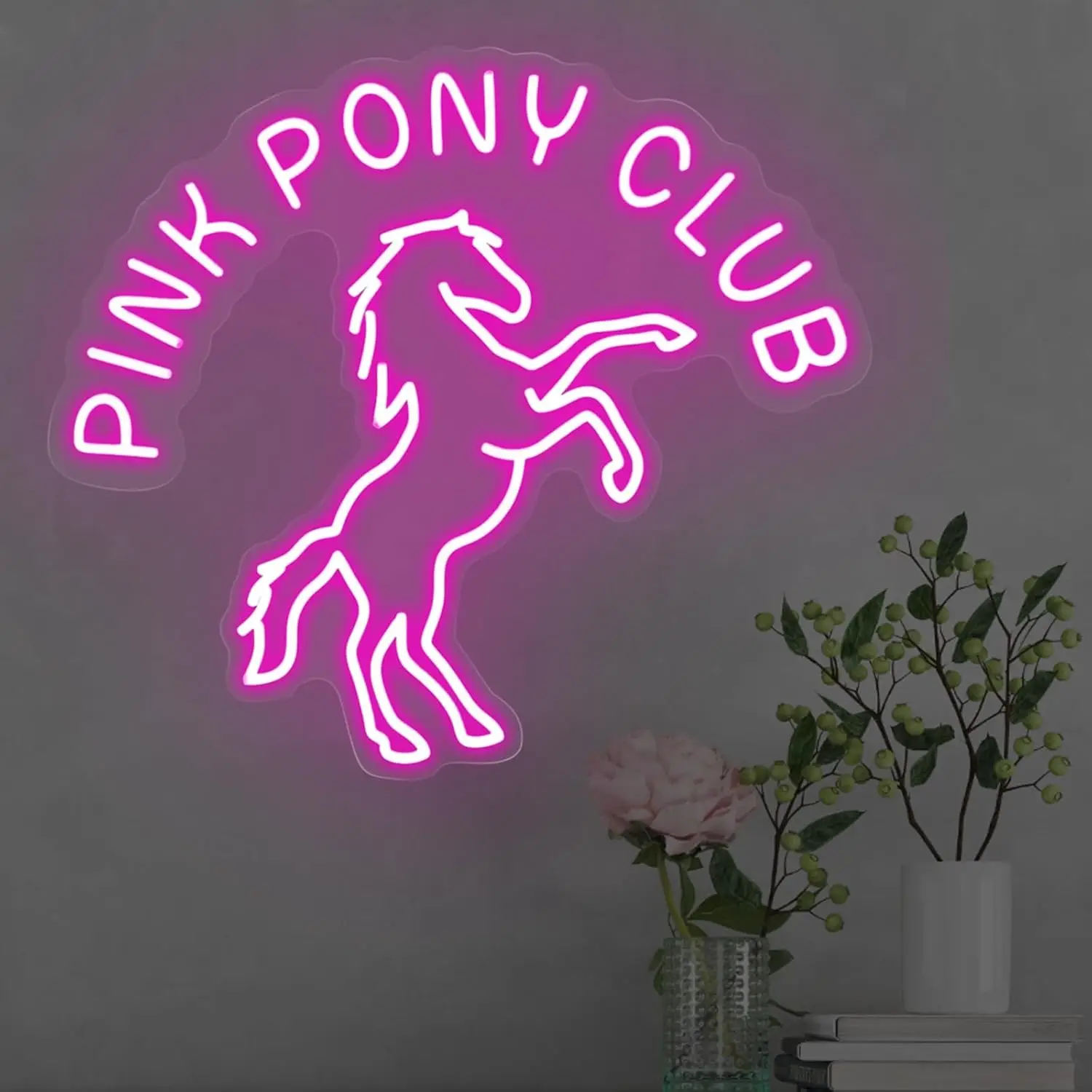 Pop Art Pink Pony Club Led Neon Sign USB Powered Neon Light for Girl Room Bar Club Beauty Salon Bedroom Decoration GIft
Pop Art Pink Pony Club Led Neon Sign USB Powered Neon Light for Girl Room Bar Club Beauty Salon Bedroom Decoration GIft