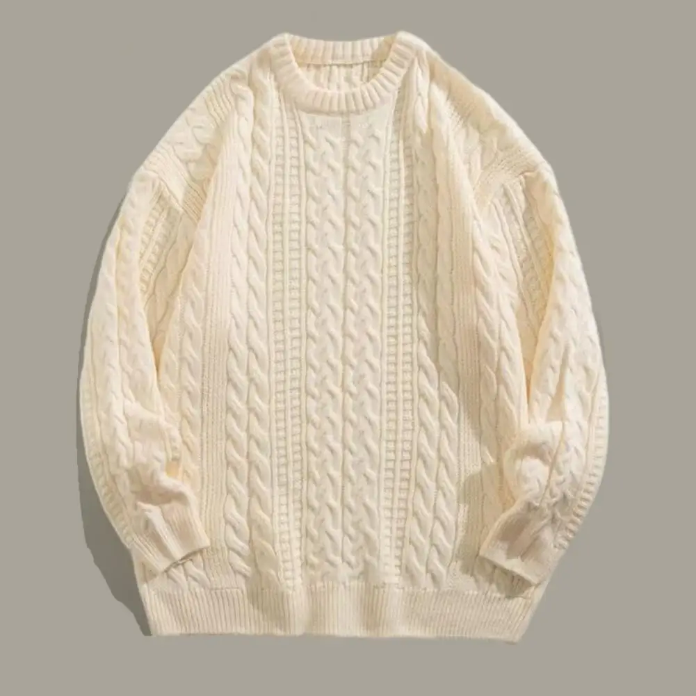 Men Solid Color Sweater Men's Solid Color Knitted Sweater with Elastic Round Neck Long Sleeve for Fall Winter Soft Warm Pullover
Men Solid Color Sweater Men's Solid Color Knitted Sweater with Elastic Round Neck Long Sleeve for Fall Winter Soft Warm Pullover