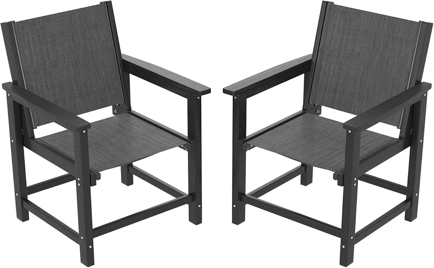 All Weather HDPE Outdoor Dining Chairs Set Of 2, Heavy Duty High Back Patio Armchairs For Garden Backyard Deck Porch, Fade Resistant Minimalist Courtyard Seating, Black
All Weather HDPE Outdoor Dining Chairs Set Of 2, Heavy Duty High Back Patio Armchairs For Garden Backyard Deck Porch, Fade Resistant Minimalist Courtyard Seating, Black
