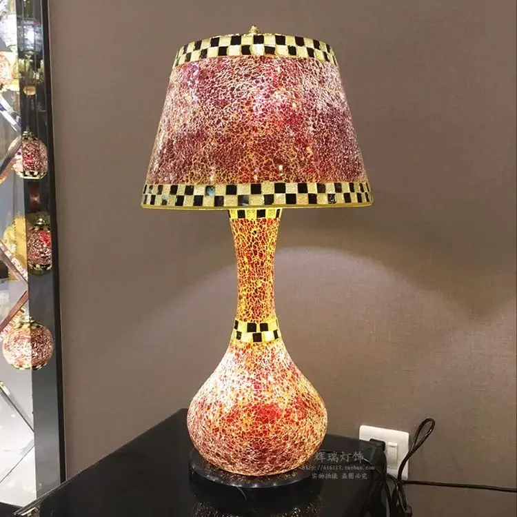 Inn hotel guest room living room study Bohemian red wedding bedroom bedside glass desk lamp
Inn hotel guest room living room study Bohemian red wedding bedroom bedside glass desk lamp